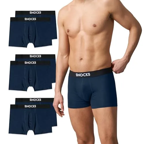 Snocks Boxershorts Herren aus Bio-Baumwolle (6er Pack) von Snocks