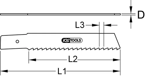 KS TOOLS Säbelsägeblatt Rems, HSS-Bi-Metall, 140mm, 3, 2mm, 5er Pack (129.4482)