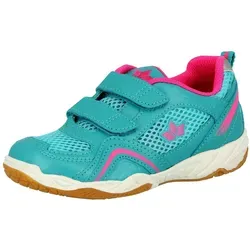 Lico Unisex Kinder Enjoy V Hallenturnschuhe, Türkis Pink, 28 EU - Hallenschuhe für Mädchen mit robustem Synthetik-Obermaterial, ideal für sportliche Aktivitäten in der Halle und mit praktischem Klettverschluss für einfaches An- und Ausziehen.