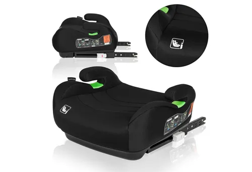 LIONELO LUUK FIX i-Size - Kindersitzerhöhung mit ISOFIX für 22-36 kg, komfortable Armlehnen und atmungsaktives Material für angenehme Fahrten