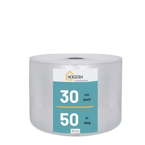 HOGSTEN Luftpolsterfolie Rolle 50m x 30cm von HOGSTEN