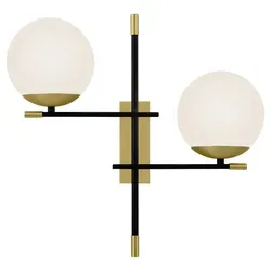 Maytoni Wandleuchte - Elegante Wandstrahler in Schwarz, Weiß und Gold - Lampen & Leuchten, Innenbeleuchtung mit gleichmäßiger Lichtverteilung für ein harmonisches Ambiente.