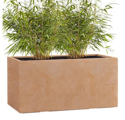 Pflanzwerk® Pflanzkübel TUB Terrakotta 45x100x45cm XXL – Rechteckiger Fiberglas Blumenkübel für Innen und Außen - Großer Pflanzwerk Pflanzkübel in Terrakotta – frostbeständig und mit UV-Schutz. Ideal für Garten und Balkon, bietet Platz für Ihre Pflanzen und überzeugt durch langlebige Markenqualität.