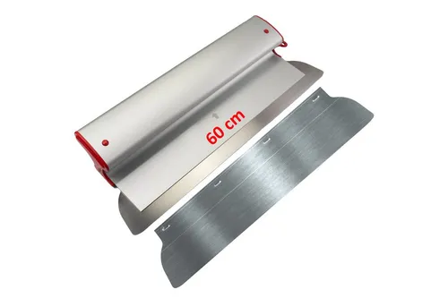 ConToo Flächenspachtel SET 60cm mit Ersatzblatt - Profi Flächenspachtel Set mit superflexiblem Edelstahlblatt, ideal zum Glätten von Putz. Ergonomischer Griff und langlebige Blätter für perfekte Ergebnisse auf Wänden und Decken.