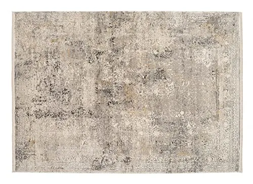 OCI CAVA Teppich BES04 669 grau-Mix 160 x 230 cm - Teppich mit feinem Warenbild und 2.000.000 Punkten/qm, hochwertig gekettelt und mit Fransen, ideal für stilvolle Wohnräume. Öko-Tex Standard 100 geprüft.