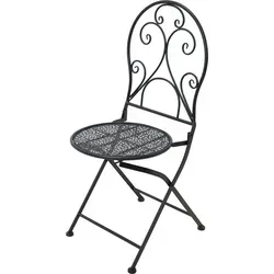 Bistrostuhl aus Eisen im Antik-Finish Gartenmöbel Bistroset Balkonmöbel