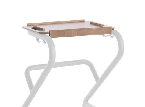 SALJOL Tablett für Wohnraumrollator, 20 KG belastbar - Tabletts für Gehrahmen: Das hochwertige Echtholztablett ist verrutschsicher, pflegeleicht und verwandelt Ihren Rollator in einen praktischen Servierwagen.