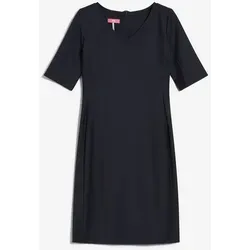 Kleid CIICON Blau 44 - Feminines Kleid in taillierter Passform mit elegantem V-Ausschnitt und verkürzten Ärmeln. Der nahtfeine Reißverschluss und der Gehschlitz sorgen für eine bequeme Handhabung. Hoher Tragekomfort durch teilgefütterte Verarbeitung und elastische Qualität.