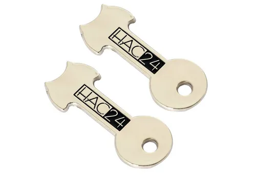 HAC24 Schlüsselanhänger Einkaufswagenchip Einkaufchip Abziehbarer Einkaufswagenlöser (2-tlg), Metall, Löst Einkaufswägen ohne Münze oder Chip
