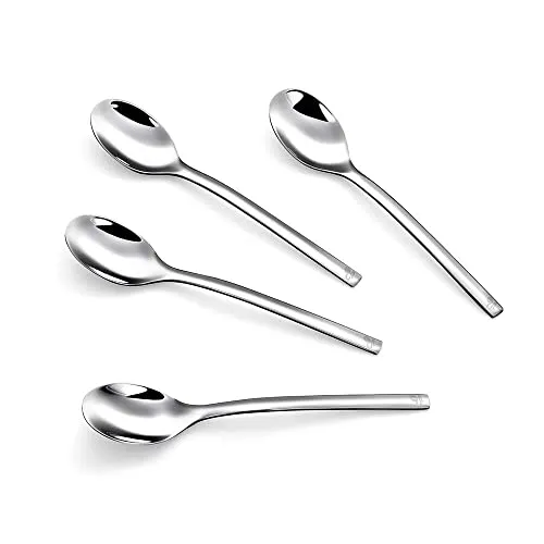 Tchibo Kaffeelöffel 4er Set - silber - Kaffeelöffel aus hochglanzpoliertem Edelstahl 18/10, zeitloses Design, spülmaschinengeeignet – die perfekte Ergänzung für jeden Tisch!