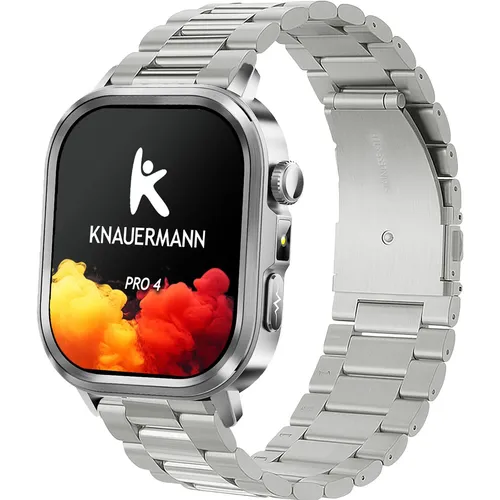 Knauermann Silber PRO 4 Smartwatch in Schwarz 2026 von Knauermann