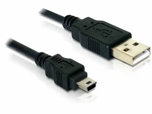 DeLock c-enter Mini USB Kabel - USB A-Stecker auf Mini-B-Stecker, 1,8 Meter, ideal zum Laden und Datenübertragen