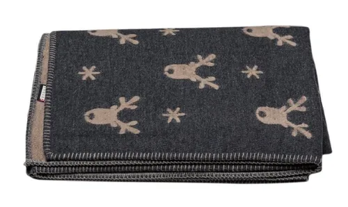 David Fussenegger Wohndecke Deco 'Rentier' 130 x 200 cm - Bettdecken – Gemütliche Wohndecke aus 85% Baumwolle, pflegeleicht und robust, ideal für kalte Winterabende.