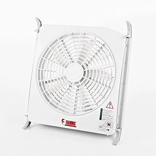 Fiamma Turbo Kit Ventilatorset für Dachluke 12 Volt - Deckenventilator für Dachluken 40x40 bis 50x70cm, einfaches Einhängen dank verstellbarem Klemmsystem, ideal für frische Luft im Wohnmobil oder Caravan.