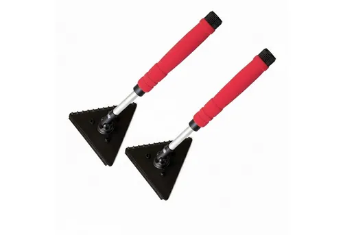 HAC24 Eiskratzer 2er Set Auto 3in1 Scheibenreiniger Innenraum Eiskratzer und Abzieher Teleskop-Griff inkl. Mikrofaserpad