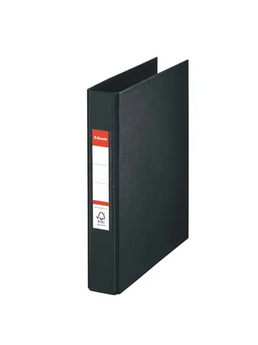 Standard Ringbuch A5 VIVIDA schwarz - 25 mm Ringdurchmesser, einfache Handhabung mit Rund-Ring Mechanik und beschriftbarem Rückenschild