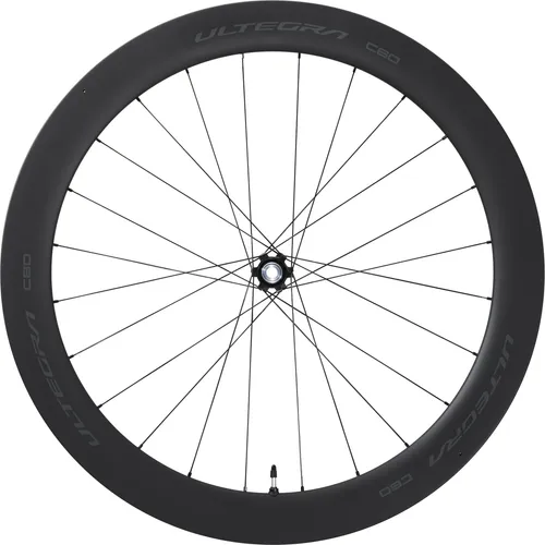 Shimano Ultegra R8170 C60 Cl Disc Carbon Tubeless Rennrad-Vorderrad - Sonstiges Fahrradzubehör mit aerodynamischer Vollcarbonfelge für höchste Geschwindigkeiten, Tubeless-kompatibel und optimiert für 12- und 11-fach-Kassetten.