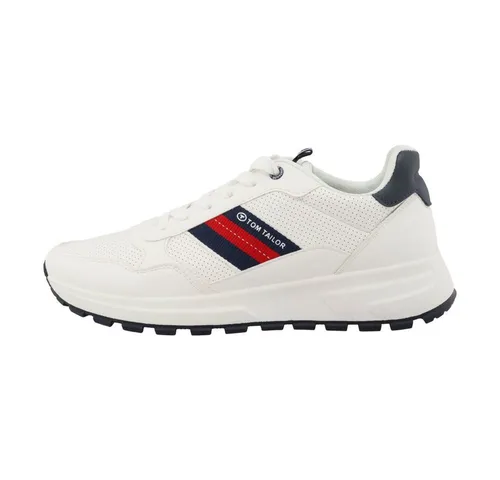 Tom Tailor Herren Low Sneaker Weiß Synthetik Größe 40 in weiß von Tom Tailor