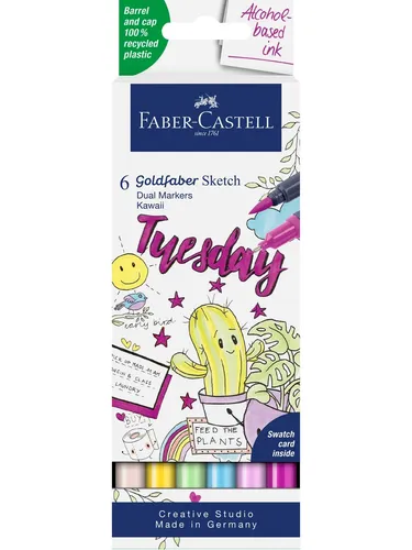 Faber-Castell Sketch Marker Gofa 6er Etui Kawaii