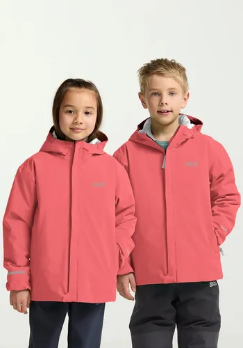 Jack Wolfskin Kinder Flowline Ski Jacke 140 - orange - Funktionsjacke mit recycelter Wattierung und RECCO-System für optimalen Schutz und Komfort auf der Piste