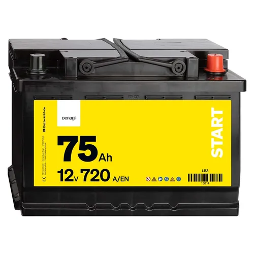 Denagi 75Ah Autobatterie 12V Kältebeständig Hohe Startleistung 720A Robust