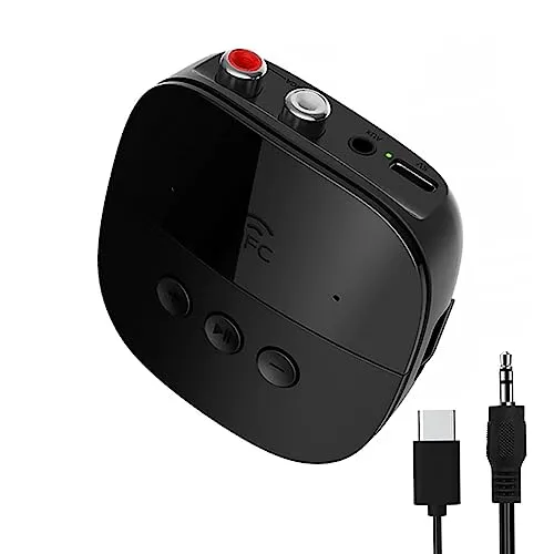 eppfun Bluetooth 5.2 Audio Adapter, Bluetooth Empfänger Receiver für Stereoanlage mit 3.5mm AUX Klinke & Cinch für Lautsprecher, Verstärker, Home Stereoanlage