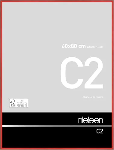 nielsen Bilderrahmen 60 x 80 cm, Aluminium Rot glanz in rot von Nielsen