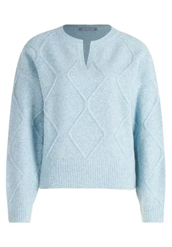 Strickpullover BETTY & CO - Damen Pullover in Grau mit lässigem Schnitt und strukturierter Optik, ideal für entspannte Tage. Hergestellt aus 57% Polyacryl, 40% Polyamid und 3% Wolle für angenehmen Tragekomfort.