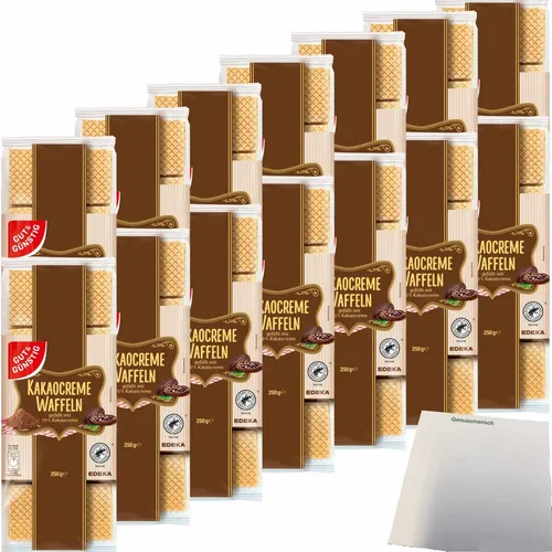 Gut&Günsting Schoko Waffeln VPE 14x250g Packung usy Block