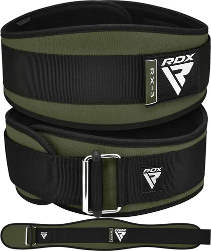 RDX 6,5 Zoll Gewichtheben Gürtel für Training – Grün, Medium - Verstellbarer Gewichthebergürtel aus strapazierfähigem Maya-Fellleder, ideal für Powerlifting und Gewichtheben. Hohe Flexibilität und geringes Gewicht für optimalen Komfort im Training.