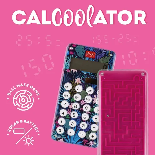 LEGAMI TASCHENRECHNER CALCOOLATOR BLUMEN MIT SPIEL NEU OVP