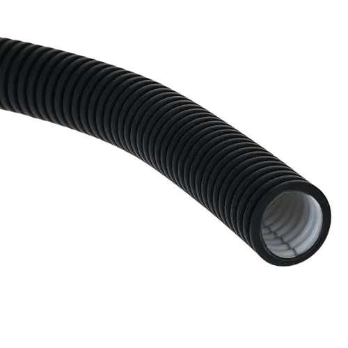 10m Kalitec Elektrowellrohr NW 25, 320 N, AD 25,0 mm ID 18,8 mm, schwarz | Flammwidrig, schlag, druckfest | Für Innen, Außen, Erdverlegung und Beton | Kabelschutz und Leitungsführungssystem
