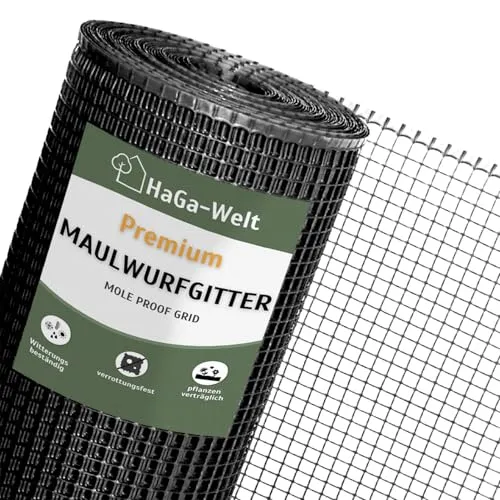 HaGa Maulwurfgitter 1,2m Breite aus Kunststoff zum Maulwurf Vertreiben im Garten