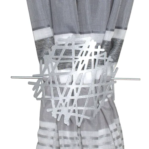 Dekospange GITTER - silber - 18 cm