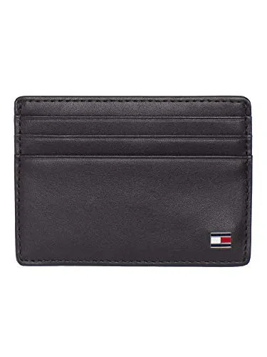 Tommy Hilfiger ETON CC HOLDER - Herren Geldbörse Schwarz, edles Design mit 6 Kartenfächern und hochwertigem Leder