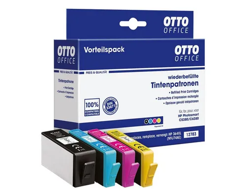 Otto Office SM596EE Tintenpatrone (4-tlg., ersetzt HP »SM596EE« Nr. 364XL, schwarz / cyan / magenta / gelb)