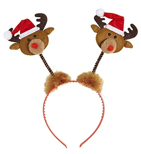 W WIDMANN MILANO Party Fashion 15115 - Haarreif Rentier, Accessoire, Haarschmuck, Kopfschmuck, Weihnachten, Karneval, Fasching, Mottoparty