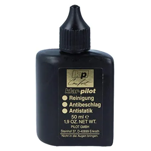 Klar-Pilot Nachfüllflasche 50 ml - Antibeschlag & Antistatik für Brillen - Brillen-Pflegemittel, 50 ml Klar-Pilot Spray entfernt Schmutz und schützt vor Beschlagen bei Temperaturwechsel und hoher Luftfeuchtigkeit.