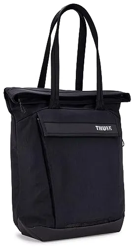 Thule Paramount 22l-Tragetasche Black 22 - Reisetasche mit gepolsterter Laptop-Hülle für 16 Zoll, wasserabweisendem Material und reflektierenden Details für Sichtbarkeit bei Nacht.