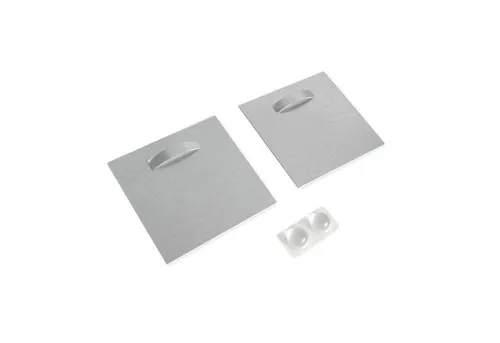 K&L Wall Art Abstandshalter Edelstahl Metall Abstandshalter Wandbild Halterung Glasklemme (Komplett-Set, 2-St., Packung) selbstklebend