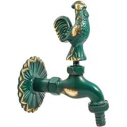 tecuro Nostalgie-Auslaufventil HAHN mit Wandrosette in gold von Tecuro
