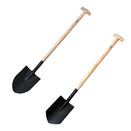siwitec Gartenspaten Set: spitz SG-310 & rund SG-320 - VIELSEITIGES SPATENSET für unterschiedliche Bodenarten: Der spitze SG-310 für harte Böden und der runde SG-320 für weiche Böden. HOCHWERTIGE MATERIALIEN garantieren Langlebigkeit und optimale Handhabung. Ideal für Gartenliebhaber!