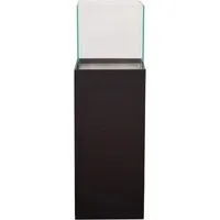 VIVANNO Bodenwindlicht CANDELA - Rechteckig in Schwarz Matt - Stilvolles Windlicht für Innen- und überdachte Außenbereiche, 80 cm hoch, aus hochwertigem Alu-Verbundmaterial. Ideal für stimmungsvolle Beleuchtung.