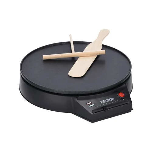 SEVERIN CM 2198 Crêpes-Maker - Große 30 cm Antihaftplatte, inkl. Teigspatel und Wender für perfekte Crêpes zu Hause