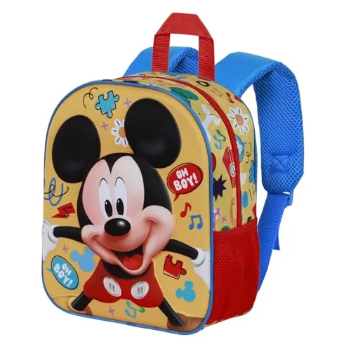 Disney Micky Maus Boy-Elite 3D Rucksack, Gelb, 25 x 30 cm, Kapazität 7 L