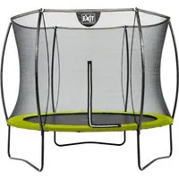 Exit Toys Trampolin Silhouette, Grün - Rund für Outdoor Spaß - Rundes Trampolin (305 cm) in Grün mit Sicherheitsnetz und doppelkonischen Federn für beste Sprungkraft. Ideal für die ganze Familie, max. Belastbarkeit 100 kg.