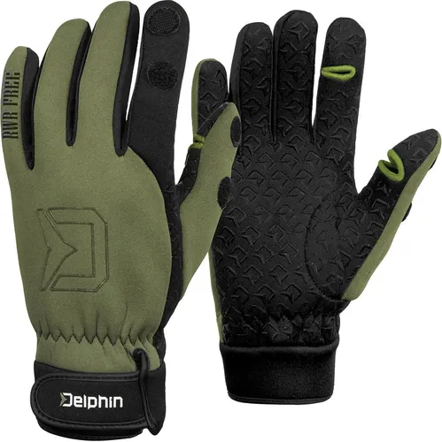 Delphin RWR Neopren Handschuhe Herren Grün Schwarz XL