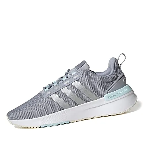 Adidas Damen Racer TR21 Sneaker, Halo Silver/Matte Silver/Grey Two, 40 EU