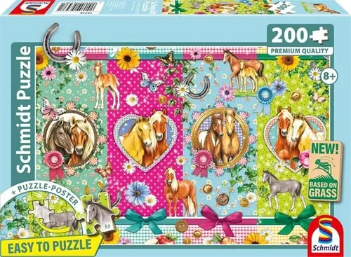 PUZZLE POSTER ALLES FÜRS PFERDEGLÜCK 100 T. KINDERPUZZLE VON SCHMIDT SPIELE NEU