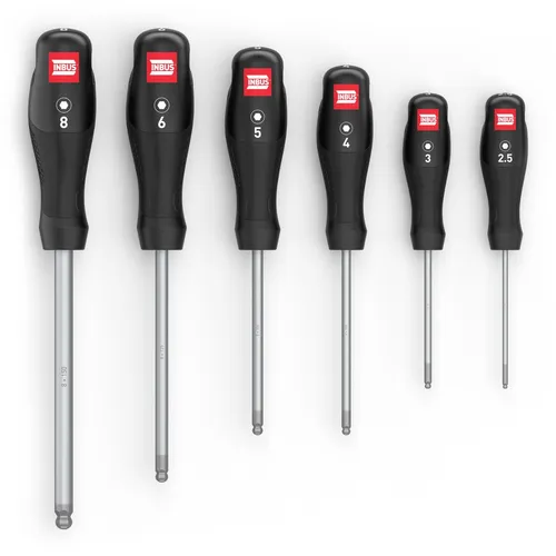 Produktbild INBUS® 79863 Schraubendreher Set 6tlg, Kugelkopf & HybridTouch